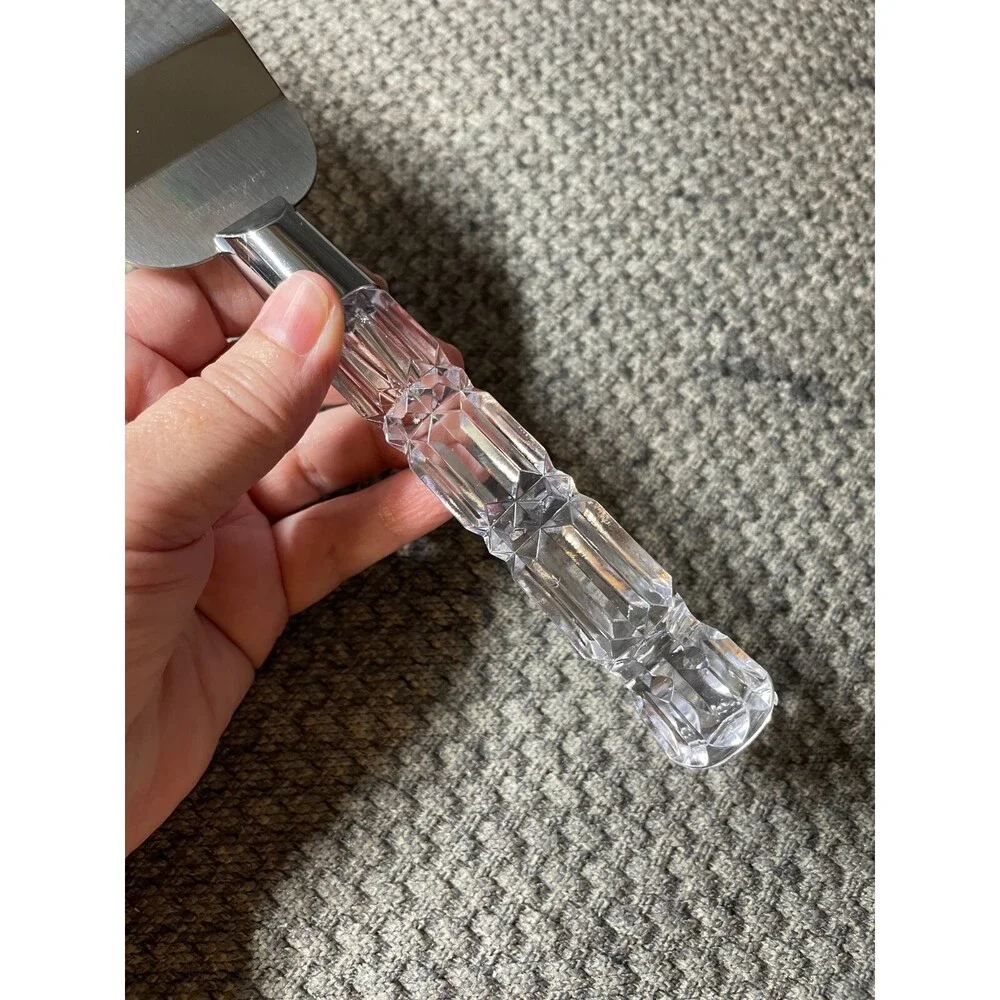 Acrylic & Stainless Steel Cake Server By Forever Favors #843110 NEW OPEN BOX